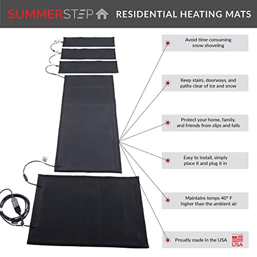 SUMMERSTEP SM11X30C-RES Residential Snow Melting Heated Stair Mat - BLACK - Like New