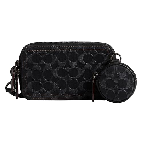 Coach Charter Slim Crossbody, Black Denim - Brand New