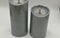 LUMINARA FLAMELESS CANDLE BATTERY SET 2 5"/7" GLITTER CANDLES - GLITTER SILVER - Like New