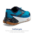 BROOKS MEN'S CATAMOUNT 2 TRAIL RUNNING SHOE, SIZE 9, PEACOAT/ATOMIC BLUE/ROOIBOS - Like New