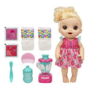 BABY ALIVE MAGICAL MIXER BABY DOLL STRAWBERRY SHAKE E6943 - BLONDE HAIR - Like New