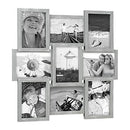 Malden International 5x7 9-Opening Dimensional Collage Photo Wall Frame Graywash - Brand New