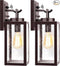 MUYI by VERRON 2 PACKS DUSK TO DAWN OUTDOOR WALL LANTERN - Oil-Rubbed Bronze - Like New