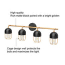Ralbay Gold Black Bathroom Vanity Lights 4 Lights Wall Light B08F7YS64D Black - Like New