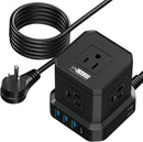 UNCAGED ERGONOMICS CUBE SURGE PROTECTOR POWER STRIP WITH USB PORTS 10FT - BLACK - Like New