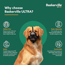 62520F BASKERVILLE ULTRA DOG MUZZLE SIZE 5 FOR MEDIUM & LARGE DOGS - BLACK/GREEN - Like New