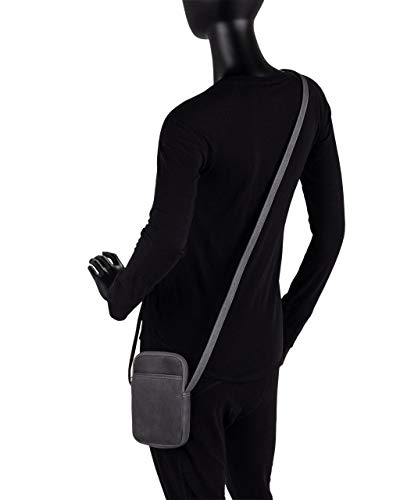 LE DONNE LEATHER CINDER COLOMBIAN LEATHER CROSSBODY, 5” X 7.5” X 1” - GRAY - Like New