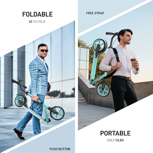 Defun Tricycle Scooter for Ages 6+8IN, Max Load 240 LBS, FoldableMINT GREEN - Like New