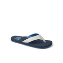 CJ7814 REEF MEN'S TWINPIN BEACH FLIP FLOPS SIZE: MEN 13 GREY/NAVY - Brand New
