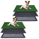 FluffyDream Artificial Grass for Dog Potty – 20x25 inch 2 Pack, Tray Pad - Green - Brand New