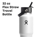 HYDRO FLASK TRAVEL WATER BOTTLE INSULATED STAINLESS STEEL 32 OZ WHITE - Brand New