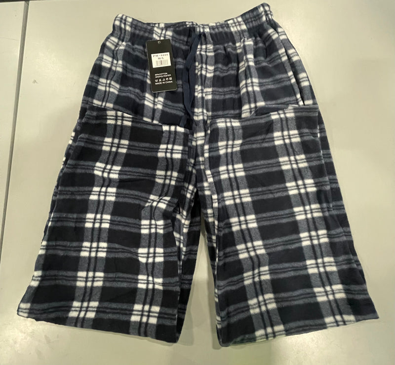 YUNA PAJAMA PANTS WOMENS MULTI PLAID ELASTIC WAIST, SIZE: WOMEN M/L - BLUE/WHITE - Like New