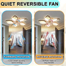 XCOICOER Ceiling Fan Lights 26.3" Modern Bladeless Remote Control - White - Brand New