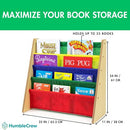 HUMBLE CREW 4-TIER KIDS BOOKSHELF NATURAL WOOD/PRIMARY WO593 - NATURAL WOOD - Like New