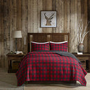 Woolrich Reversible Quilt Set, Bedding Set, King/Cal King - Buffalo Check Red - Like New