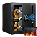 ADIMO BIOMETRIC SAFE BOX 1.6 CUFT FINGERPRINT SAFE W/TOUCHSCREEN - BLACK - Like New