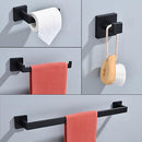 LCEZAN BLACK PREMIUM 5-PIECE BATHROOM HARDWARE ACCESSORY SET - BLACK - Like New