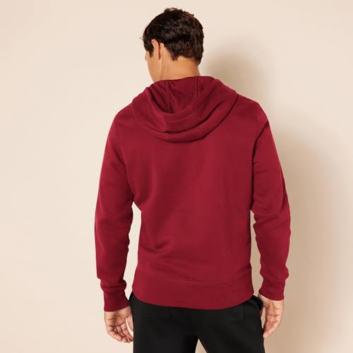 AMAZON ESSENTIALS MEN'S FULL-ZIP FLEECE HOODIE SIZE MEN MEDIUM RED - Brand New