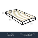 Amazon Basics Metal Platform Bed Frame 10 inches High Twin 10PBECBF-TT - Black - Like New