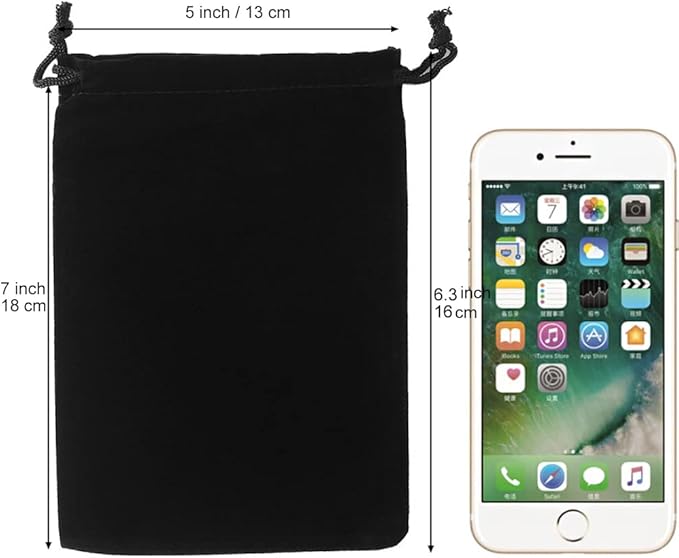 GENERIC 5X7 VELVET JEWELRY POUCH - BLACK - Like New