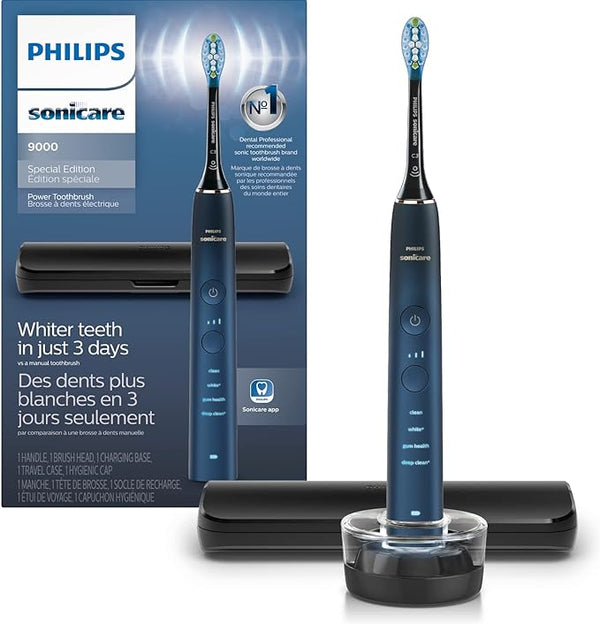 PHILIPS Sonicare 9000 Special Edition Toothbrush HX9911/92 - Blue/Black Like New