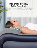 EVAJOY QUEEN INFLATABLE AIR MATTRESS BUILT IN PUMP 17" - BLUE/GRAY - Brand New