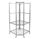 AS DESCRIBED-ORIGAMI ORIGAMI R5C-PEWTER CORNER 4-SHELF RACK - PEWTER - Like New