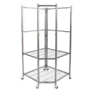 AS DESCRIBED-ORIGAMI ORIGAMI R5C-PEWTER CORNER 4-SHELF RACK - - Scratch & Dent