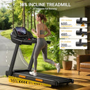 UMAY 16% INCLINE TREADMILL, 4-IN-1 FOLDABLE TREADMILL, 3.0HP, - Scratch & Dent