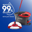 O-Cedar EasyWring Spin Mop & Bucket Floor Cleaning System + 2 Power Refills - Brand New