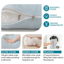 Pregnancy Pillows Sleeping U Shaped Full Body Pillow Removable Cover Babyblue - Brand New