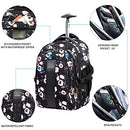 KROSER Laptop Rolling Backpack 17" Premium Wheeled Travel 13.7" x 19.8" - Black - Brand New