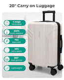 BAGSMART EXPANDABLE CARRY ON LUGGAGE 22X14X9 AIRLINE APPROVED - BIEGE - Like New