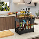 ZOMILB UNDER SINK ORGANIZERS AND STORAGE 2 PACK BATHROOM ORGANIZER - BLACK - Like New