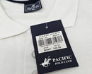 PACIFIC POLO CLUB MEN'S SHORT SLEEVES 3 BUTTONS POLO SHIRT - SIZE MEN XL - WHITE - Like New