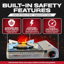 Grill Boss Dual Fuel Camp Stove for Camping Emergencies, 90057GB - Black - Like New