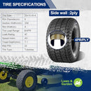 MaxAuto 20x10.00-8 Lawn Mower Tires 20x10-8 Tractor Turf 4PR/Ply Tubeless 2 Pack - Brand New