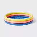 SUN SQUAD 10.63''X4.13''X 15' 3 RING 105GAL ROUND KIDDIE POOL - YELLOW/PINK/NAVY - Brand New