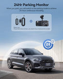 LENSUGE 4K DASH CAM FRONT AND REAR 5G WIFI CAR CAMERA WITH 32GB CARD - BLACK - Like New