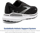 BROOKS WOMEN’S ADRENALINE GTS 23 SUPPORTIVE RUNNING SHOE - 7 BLACK/WHITE/SILVER - Like New