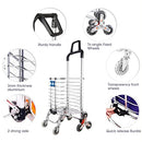 Folding Shopping Cart Swivel Wheels Portable Stair Climbing Cart B08MNKD3B2 - Like New
