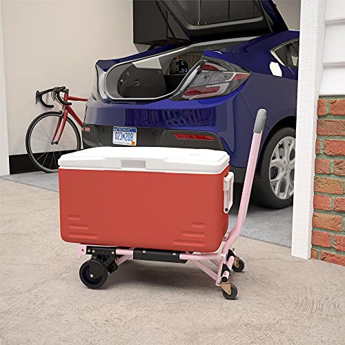 COSCO Shifter Multi-Position Folding Hand Truck and Cart, 300 lb. Weight -PINK - Like New