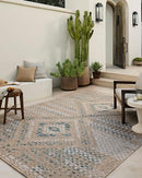 Loloi Amber Lewis Topanga Collection TOP-04 Natural/Aqua 5'-3" x 7'-6" Rug - Brand New