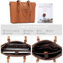 BROMEN Laptop Tote Bag 15.6 inch Briefcases for Women Stylish Tote Bag Brown - Brand New