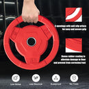 FAGUS H COLOR CODED WEIGHT PLATE 2-INCH RUBBER OLYMPIC GRIP PLATE PAIR YELLOW - Like New