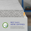 SIMMONS - GEL MEMORY FOAM MATTRESS - 7 INCH, FULL SIZE, FIRM FEEL - GRAY - Brand New
