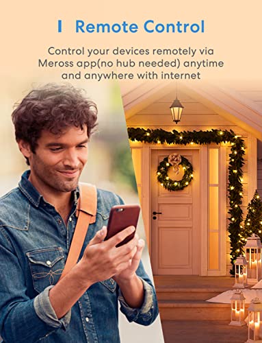 MEROSS SMART OUTDOOR PLUG WIFI OUTLET COMPATIBLE APPLE HOMEKIT - Black - Like New