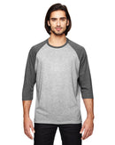 Anvil 6755 Adult Tri-Blend 3/4-Sleeve Raglan Tee New