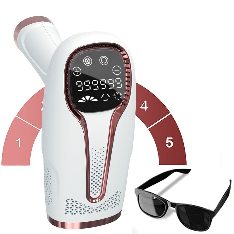 LIGGHIG LASER HAIR REMOVAL PERMANENT ICE COOLING HAIR REMOVAL - WHITE/PINK - Like New