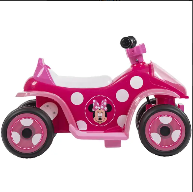 HUFFY MINNIE MOUSE BATTERY RIDE-ON QUAD - 6V - AGE 1.5+ YEARS OLD - PINK - Brand New